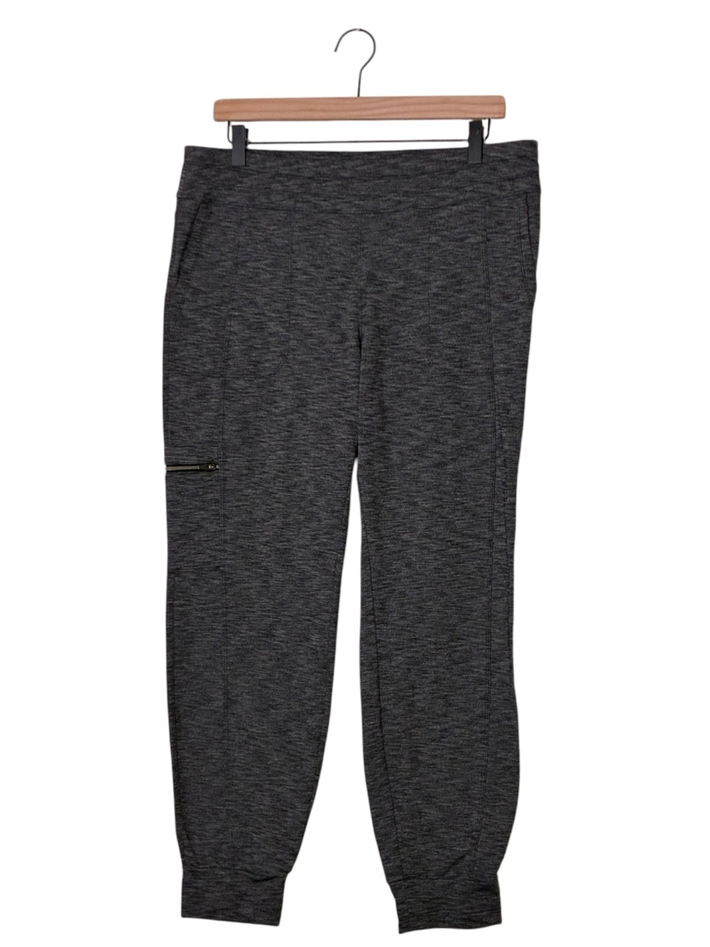 Athleta | Gray mid rise stretch banded joggers athletic pants size large